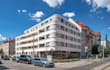 render multi unit apartment layout, motel 3d exterior design, cgi outdoor visual