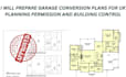 prepare garage conversion plans for UK planning permission and building control
