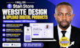 do stan store website design and upload digital products