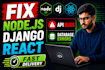 fix nodejs django react API bugs and database errors