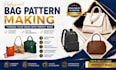 create digital handbag backpack totes bag sewing patterns tech pack drawings