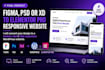 convert figma to wordpress, PSD or xd to elementor pro website