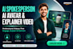 create ai spokesperson, ai avatar and explainer video