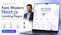 create a modern responsive landing webpage that loads fast