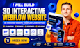 build 3d interactive webflow website 3d animated website webflow landing page