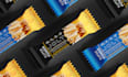 design premium protein bar, chocolate, snack and wrapper packaging