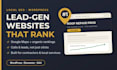 build a local SEO lead generation website in wordpress
