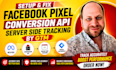 setup facebook pixel conversion API, server side tracking, fix meta pixel by GTM