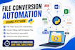 automate PDF, excel and CSV conversion
