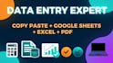 be your data entry excel pdf to csv expert
