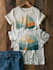 make vintage outdoor t shirt design and illustration