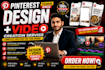 design 5 pinterest pins and promo video