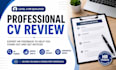review your CV and provide professional HR feedback