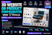 create 3d website or product configurator using three js