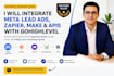 integrate meta lead ads, zapier, make, apis with gohighlevel