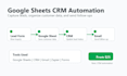 create google sheets CRM and email automation