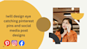 design professinal pinterest pins and social media post design