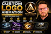 create a premium custom logo animation, 3d animation and cinematic reveal