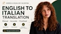 manually translate english to italian with proofreading