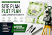 create site plan, plot plan, land and property survey