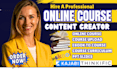 create online course content, elearning course curriculum, PPT slides design