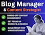 be your blog manager, content strategy and on page SEO done for you