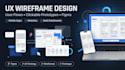 create UX wireframe and user flow design and prototypes for your web app