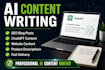 write SEO blog posts, articles, and ai content using chatgpt