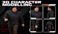model game ready 3d characters with clean topology