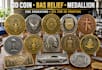 do 3d coin mode, bas relief, medallion, cnc engraving, stl file for 3d printing