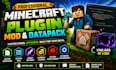 develop custom minecraft plugins, mods, and datapacks