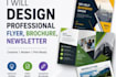 design professional flyer, brochure, newsletter
