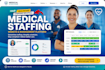 design healthcare staffing website shift scheduling credential tracking