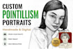 create a custom pointillism portrait from your photo