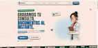design and develop a fast responsive landing page in react or astro