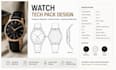 design professional watch tech packs and technical drawings for manufacturing