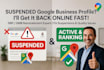 reinstate and fix suspended google my business profile