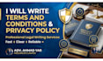 write terms and conditions and privacy policy