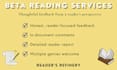 beta read your fiction manuscript