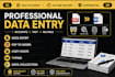 do professional data entry and typing