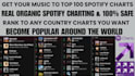 chart your spotify music to top 100 in spotify chart successfully