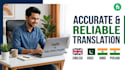 provide fast and error free multilingual translation services