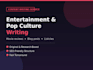 write engaging entertainment and pop culture articles