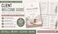 design client welcome guide, onboarding packet, canva welcome book template