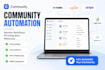 setup community automation, community workflows, API and webhook integration