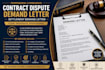 prepare a contracts dispute demand letter and settlement demand