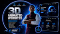 a premium 3d animated website and landing page