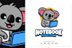 do modern koala character logo with professional style