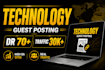 build tech backlinks through premium technology guest posts