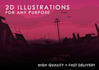 make you vector 2d illustrations or designs